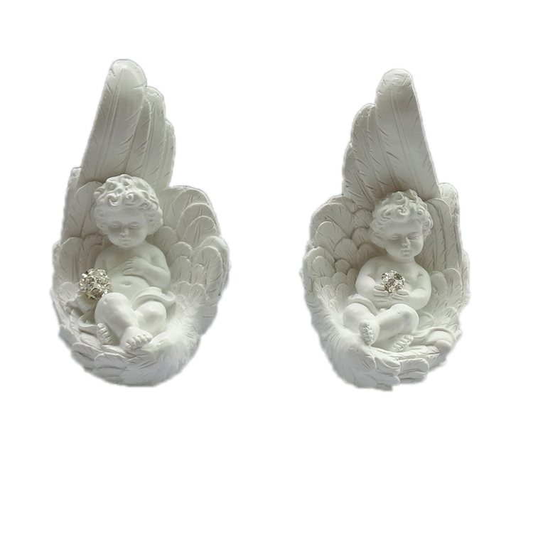 New european style mini size angel statuette sleeping on shell figurines a set of four decoration