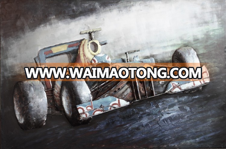 Famous classic racing car Painting For Art Decor Original Metal cool 3D Metal wall painting