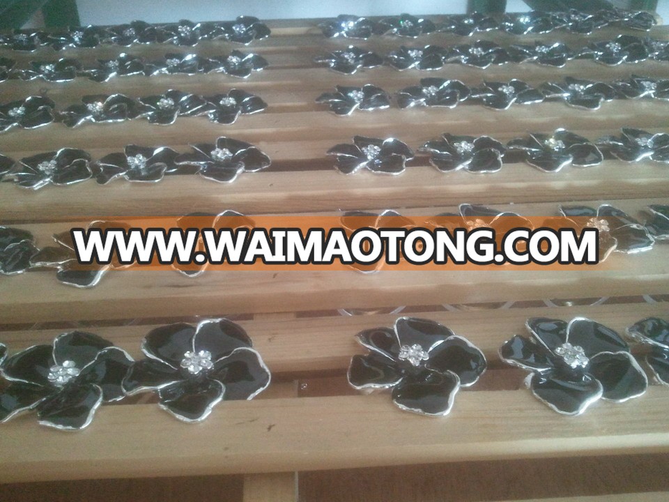 bulk enamel coated flower metal alloy napkin ring