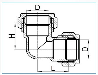 Factory Provide Pipe Fitting 45 degree copper Equal female Elbow connector