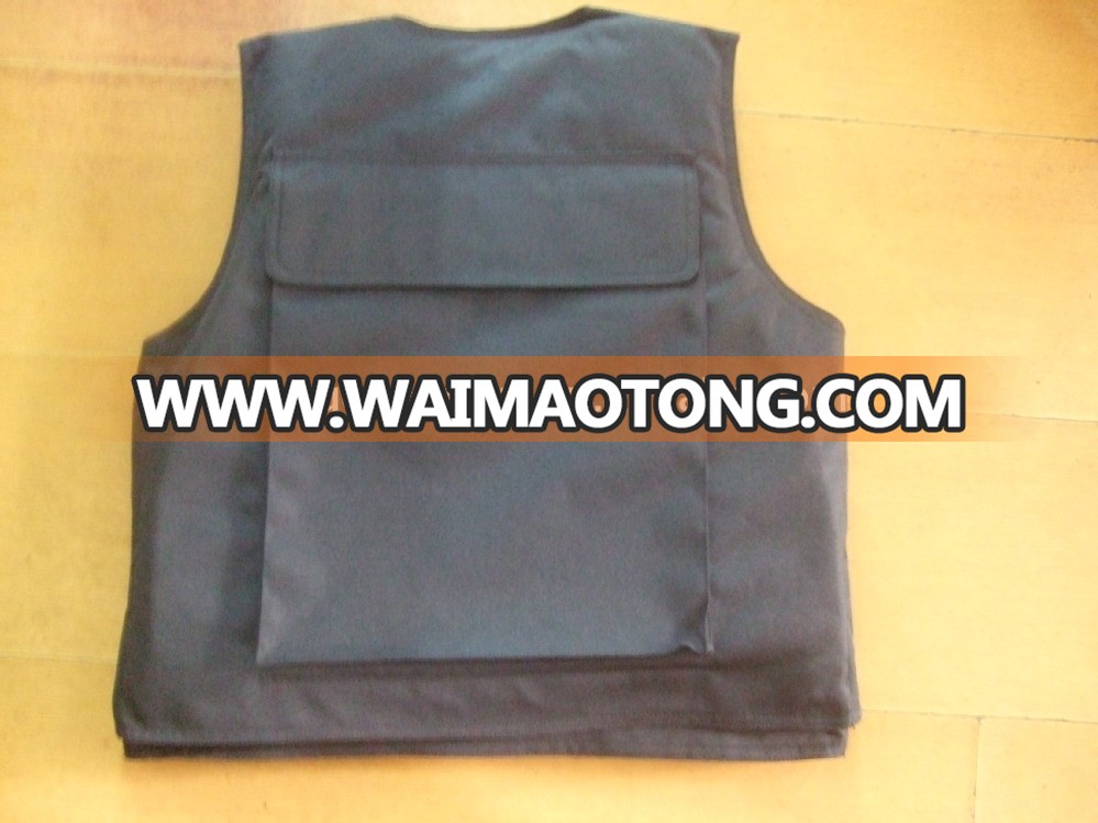 Black nylon military bulletproof vest