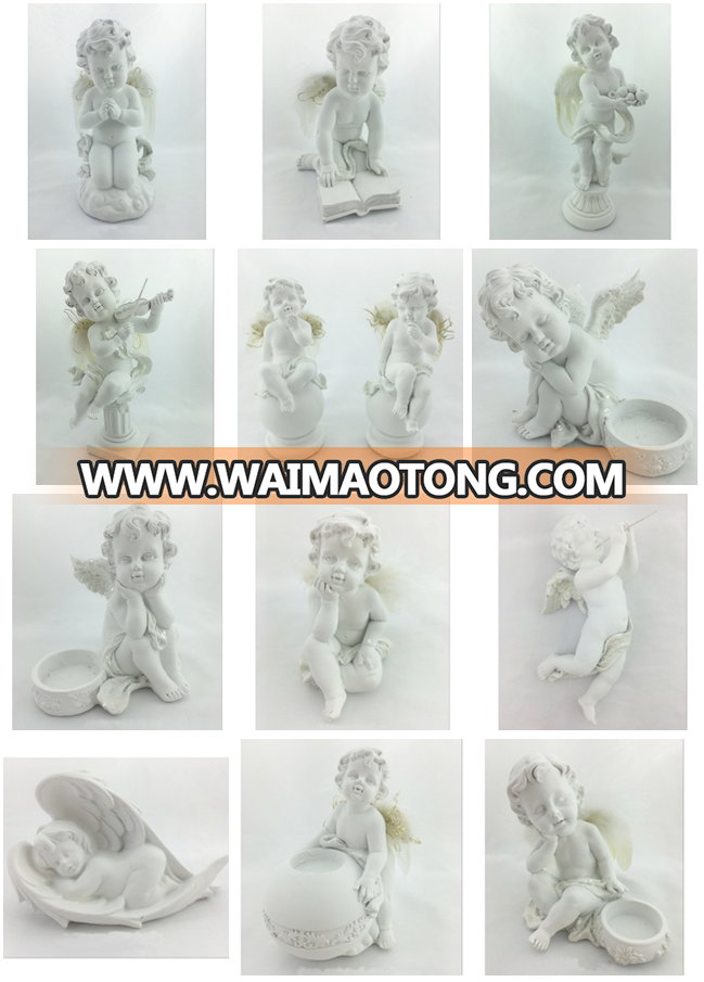 Souvenir small angel figurines candle holder