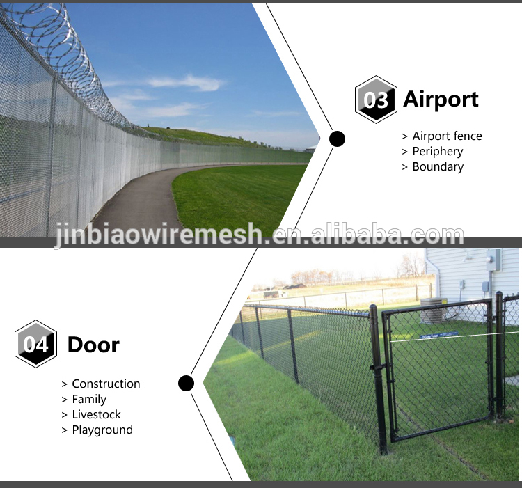 Factory direct supply excellent quality and cheap price chain link fence for playground