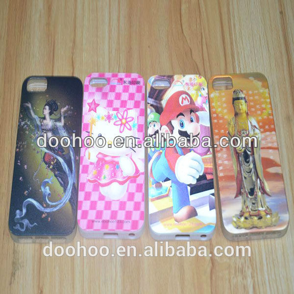 Wholesale 2015 Newest 3D Cute cartoon Pattern Plastic Phone Case for iPhone 5 & 5S