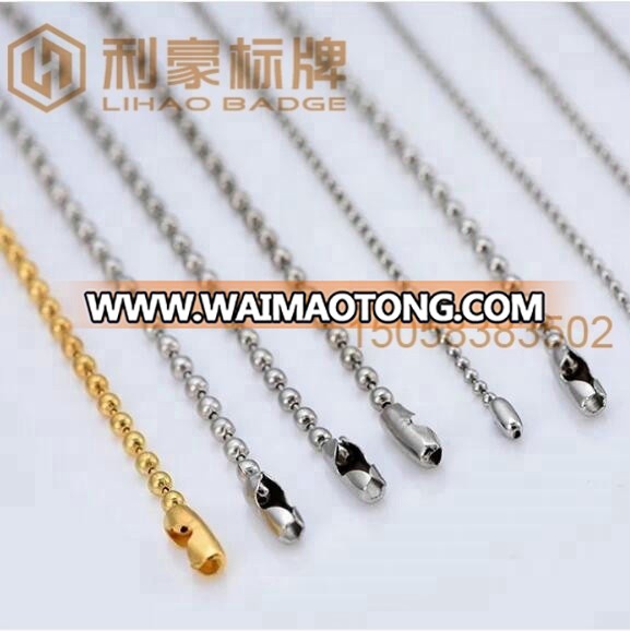 metal stainless steel ball chain for tags