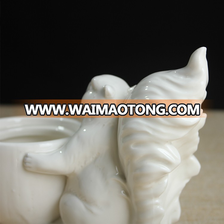 bulk glazed animal shape ceramic flower pots