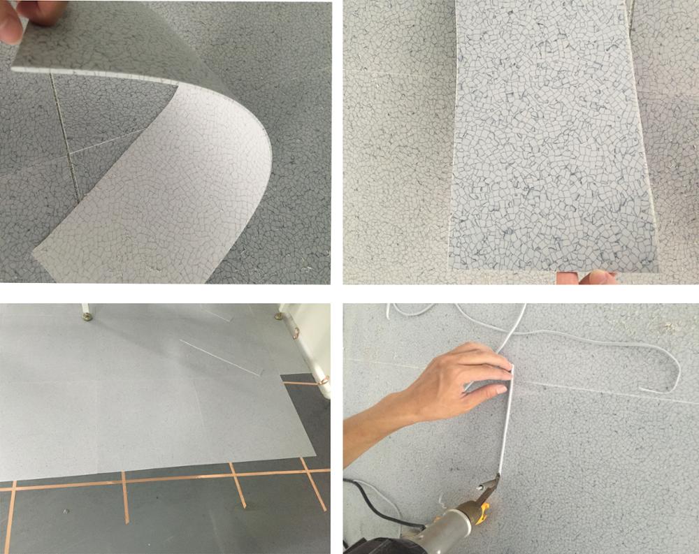 Wear resistant industrial ESD tile conductive & anti-static flooring plastic floor tile ESD