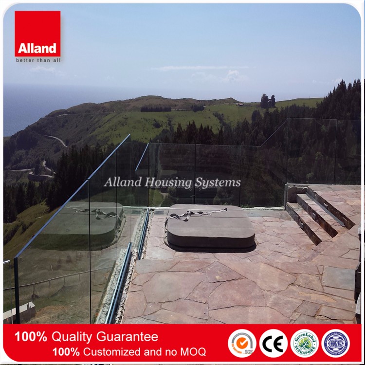 Modern design stainless steel patch fitting glass railing