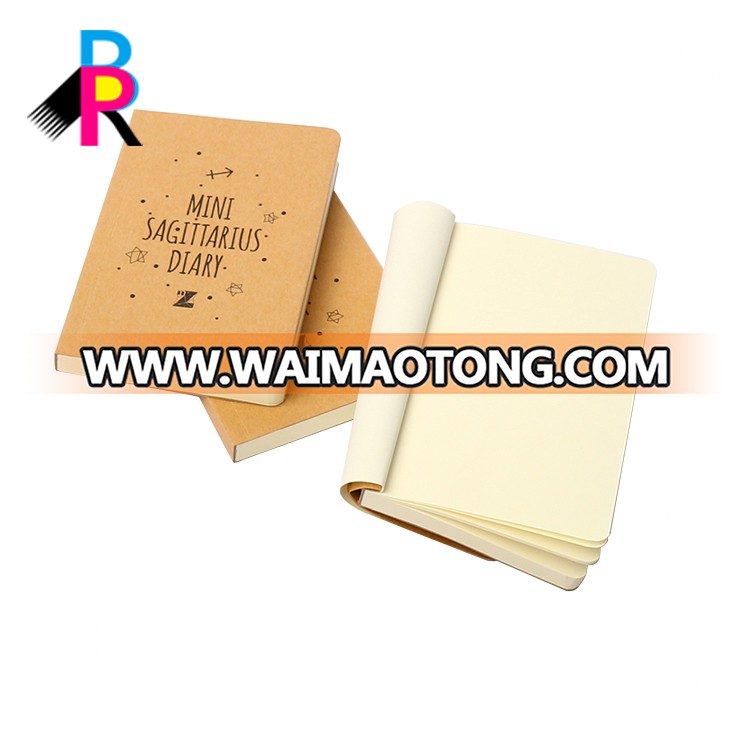 Customized drawing pad paper recycled kraft cover notebook