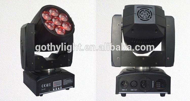 Gothylight Mini Zoom Moving Head Led 7x10w Led Moving Head Lights