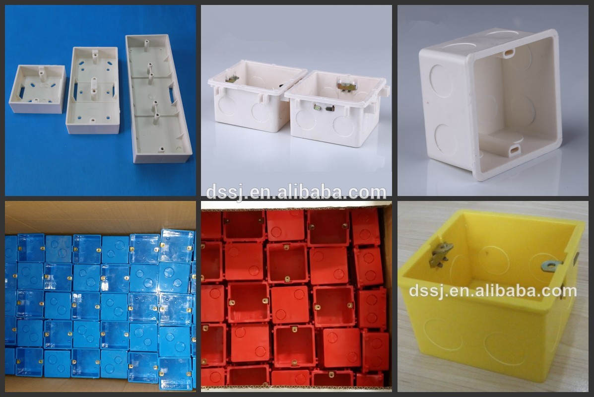 Customize Colorful/Cheap 2 gang PVC Wall Switch box for electrical conduit fittings