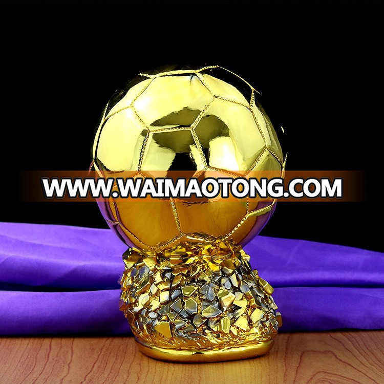 2019 new golden globe trophy electroplated golden ball support laser engraving resin crafts