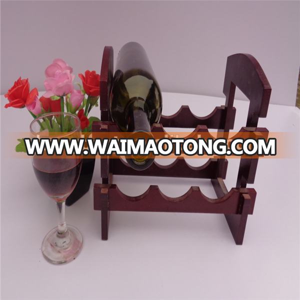 Foldable Wooden Wine Bottle Stand with  Custom Size for Beer,Whiskey Glass Bottles