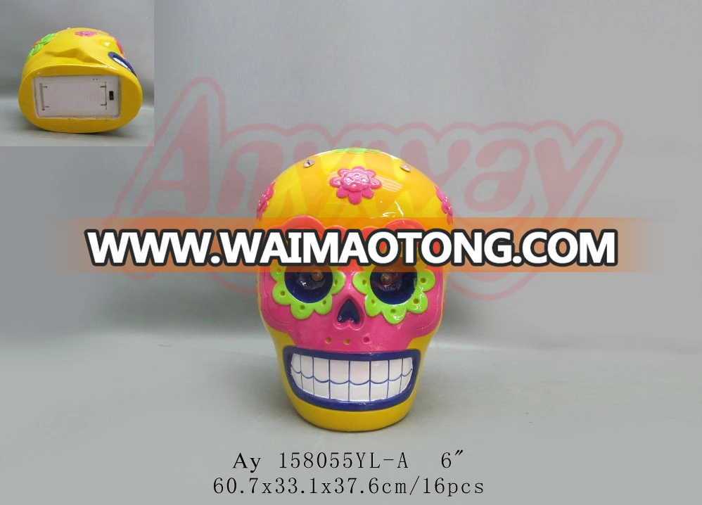 Yellow skull heads piggy bank coin bank