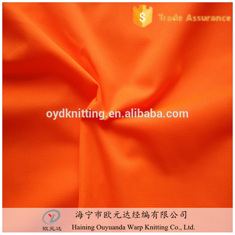 Reflective Cloth 100% Polyester Knitted Fluorescent Fabric for Safety Vest