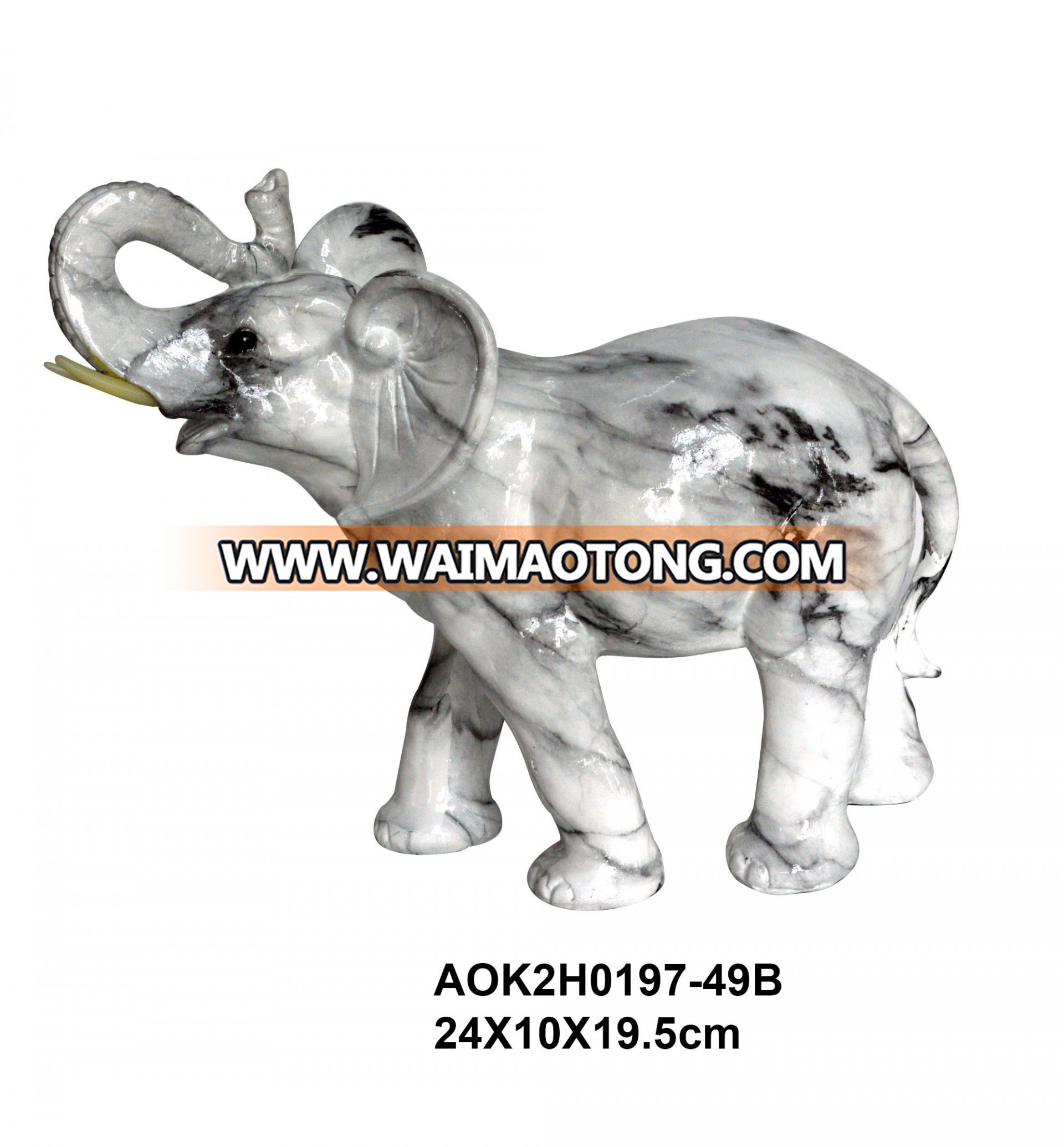 Wholesale Polyresin White Mini Animal Sculpture Resin Elephant Figurines