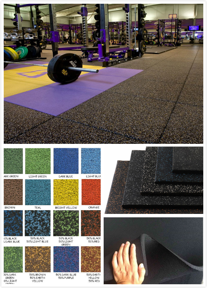 6mm shock proof rubber gym flooring mat roll