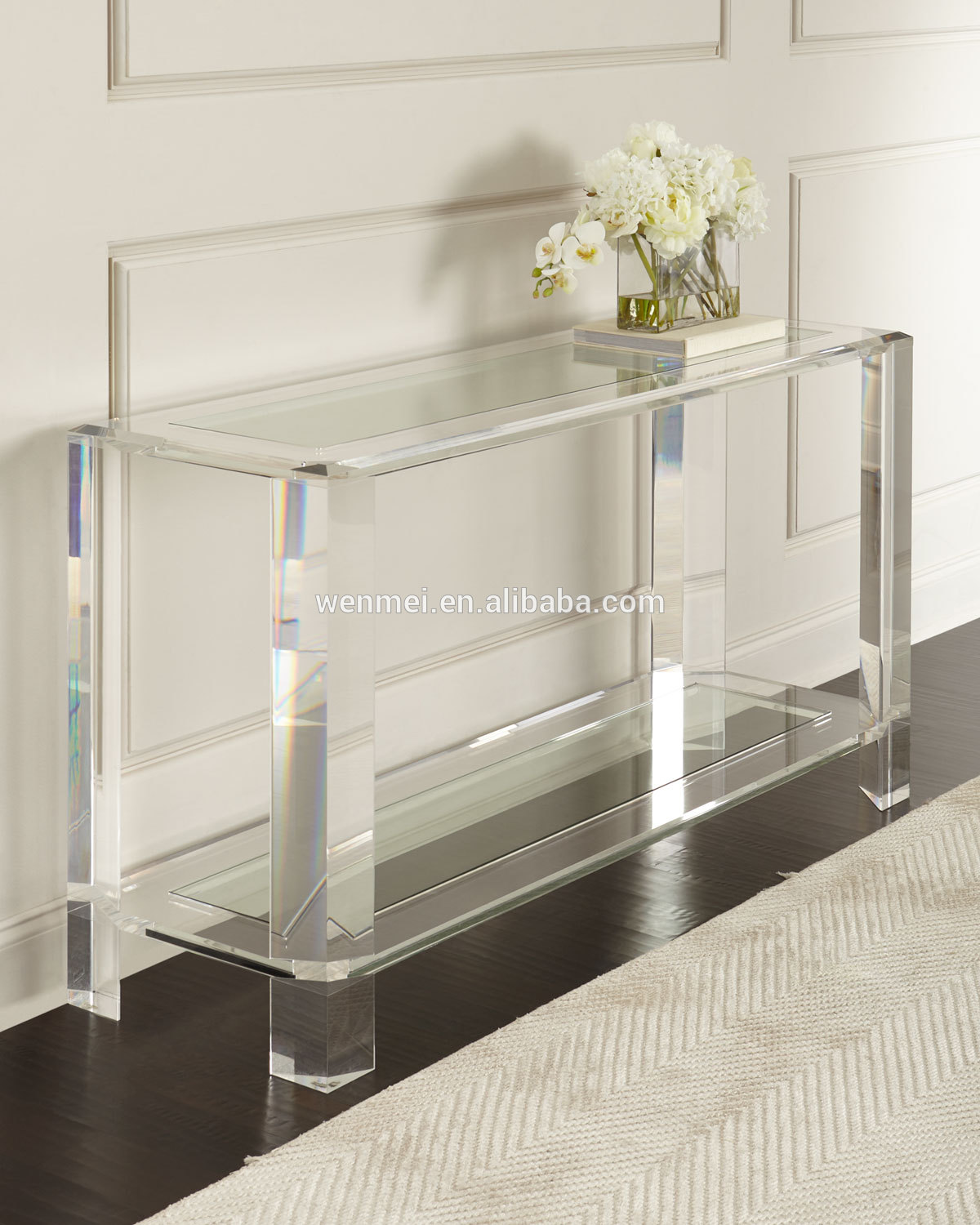 Acrylic Modern Design Console Table for Living Room