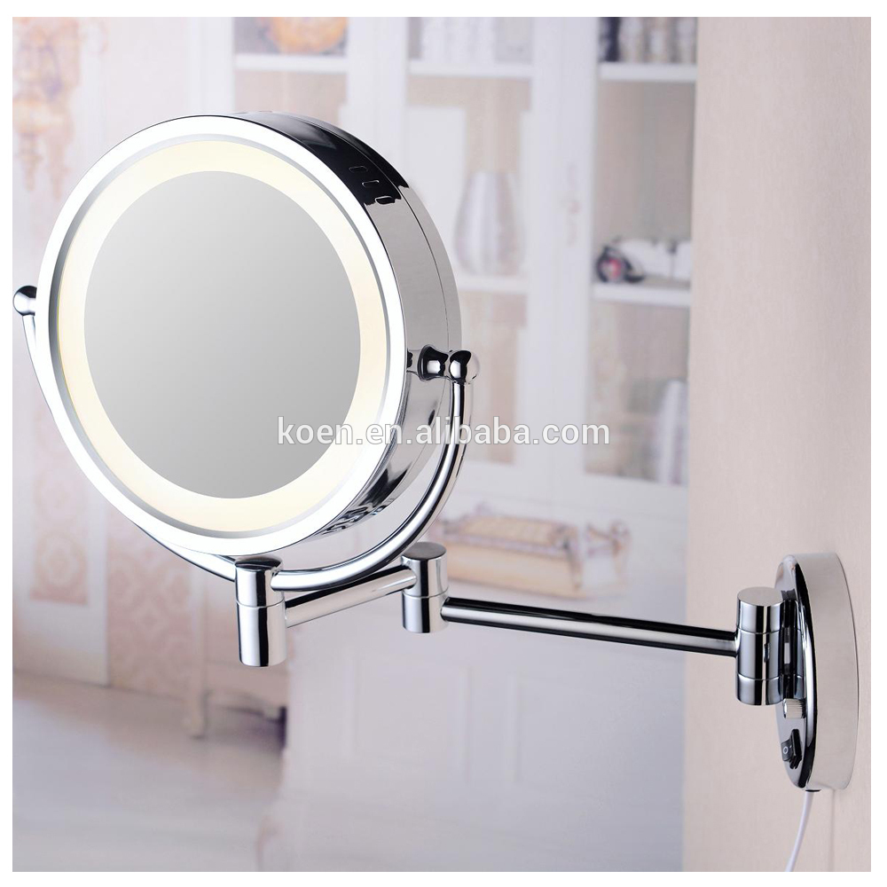 Koen wall mounted rotatable led makeup mirror with lights