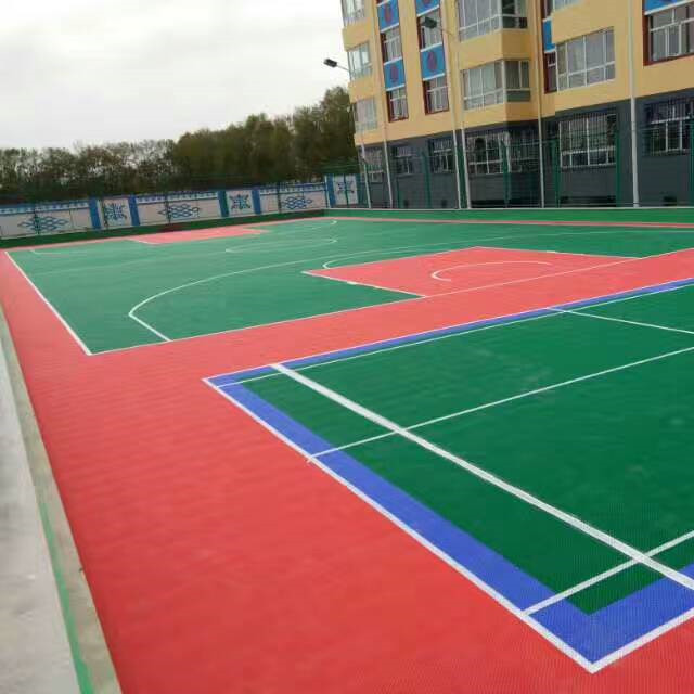 PP plastic outdoor basketball sports flooring