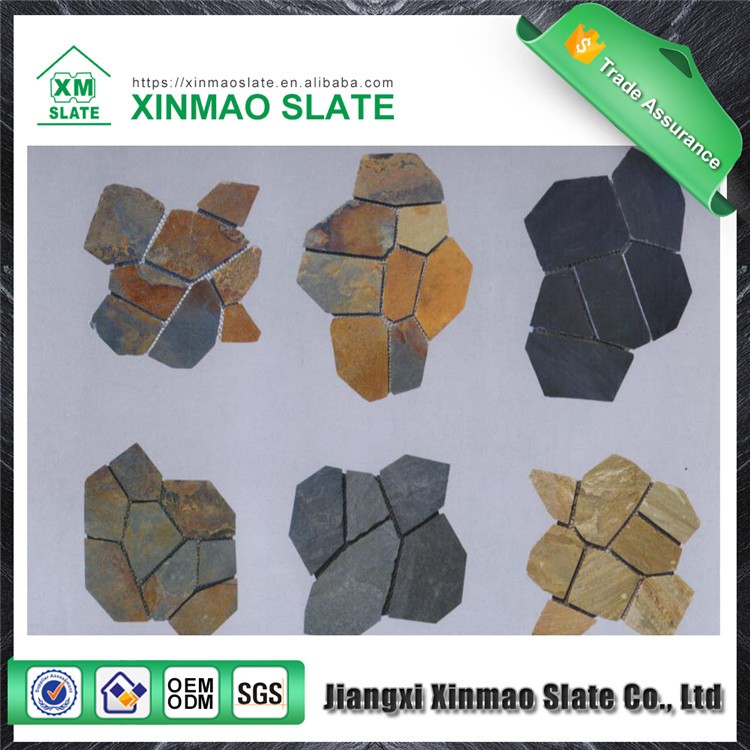 Slate flagstone mat mesh stone tile