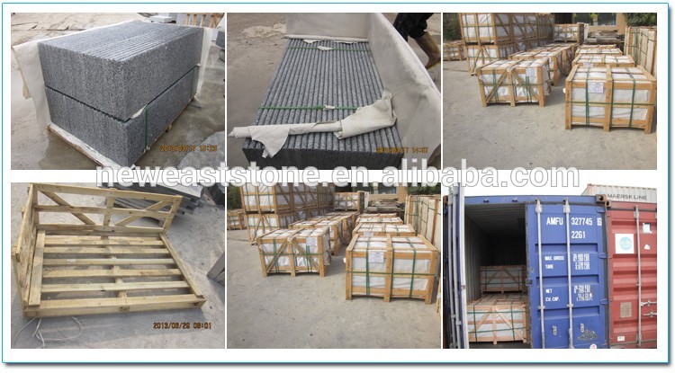 China grey granite outdoor step covering tile