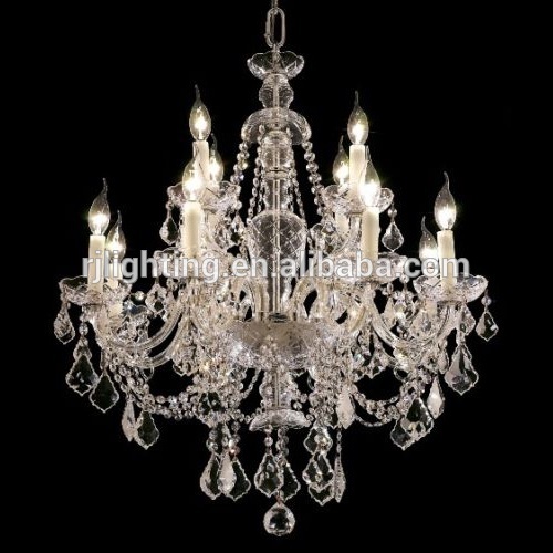 8 Lights Silver Bohemian Crystal Glass Chandelier wedding banquet decorations event lighting