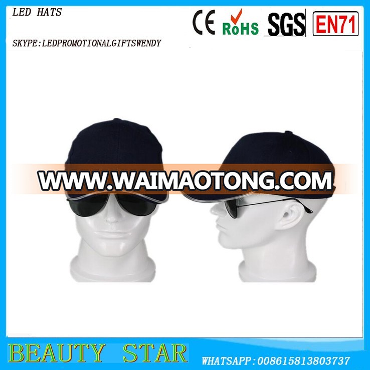 Promotion LED hat,new fashion Led flashing hat for party,Logo customized led hats China factory