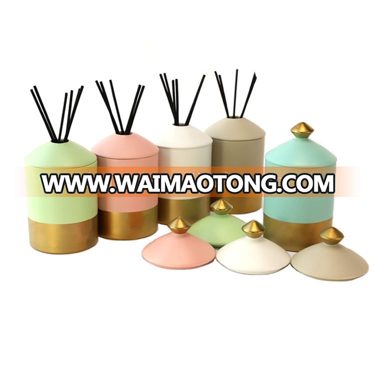 Home fragrance use ceramic reed diffuser jar holders bottle