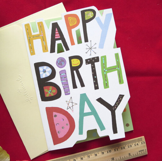 Custom Printed Two Fold Greeting Card Make 3D Birthday Card