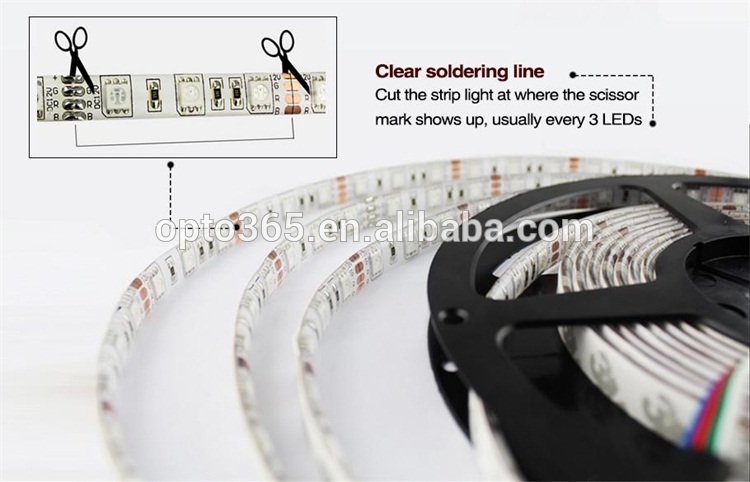 DC12V 300leds/5m smd5050 rgb led strip ribbon tape light lamp kit waterproof IP65