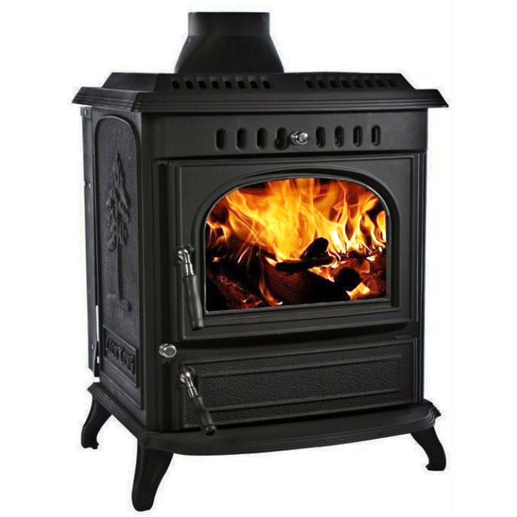 Classical Matt Black Freestanding Cast Iron Wood Stoves For Home