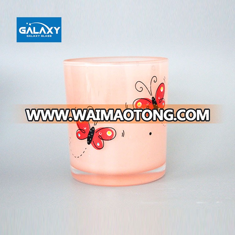 red glass candle holder spring wax candle holder home decor