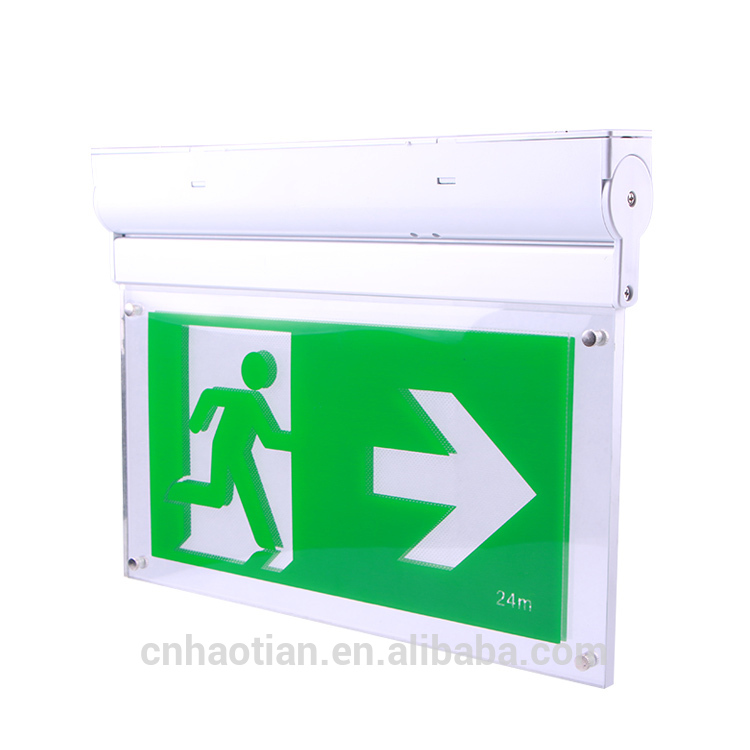 EN60598-2-22 led rechargeable emergency light double sided led exit sign