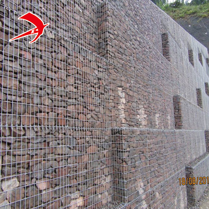 hot dip galvanized welded wire mesh stone gabion mesh garden yard fencing