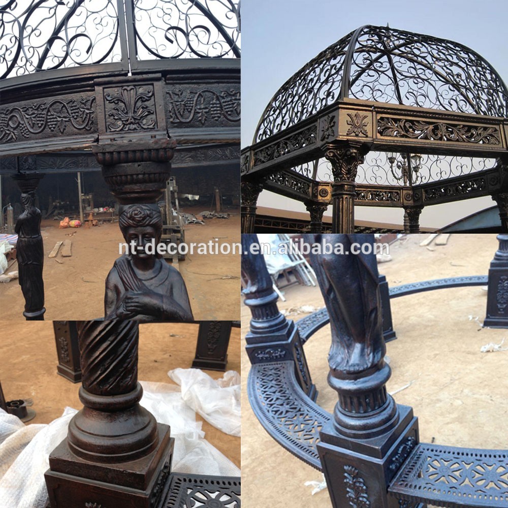 Retro style iron gazebos wholesale for sale NTBM-087A