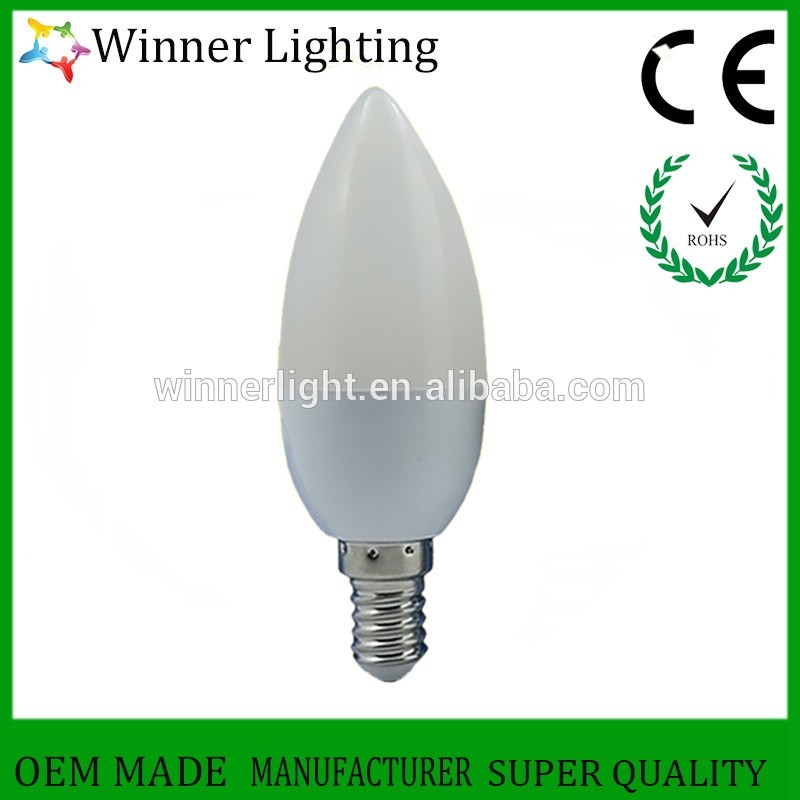 CE ROHS E14 LED Candle Light 3w 5w LED Aluminum Body Candle Bulbs 85-265V cool white led lighting bulb