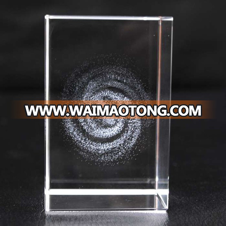 galaxy crystal laser engraving gifts,3d laser etched crystal