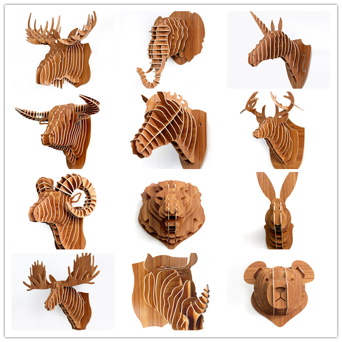 hot selling wood deer office table decoration item