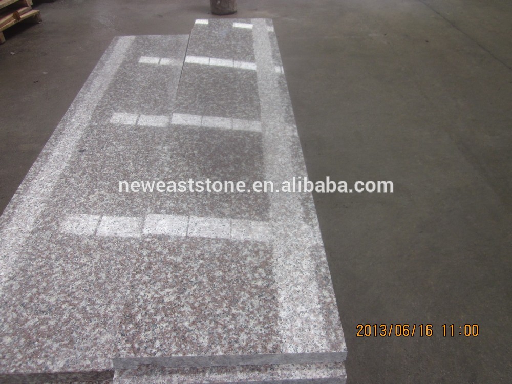 G664 granite stair nosing with anti slip, granite stair step and risers