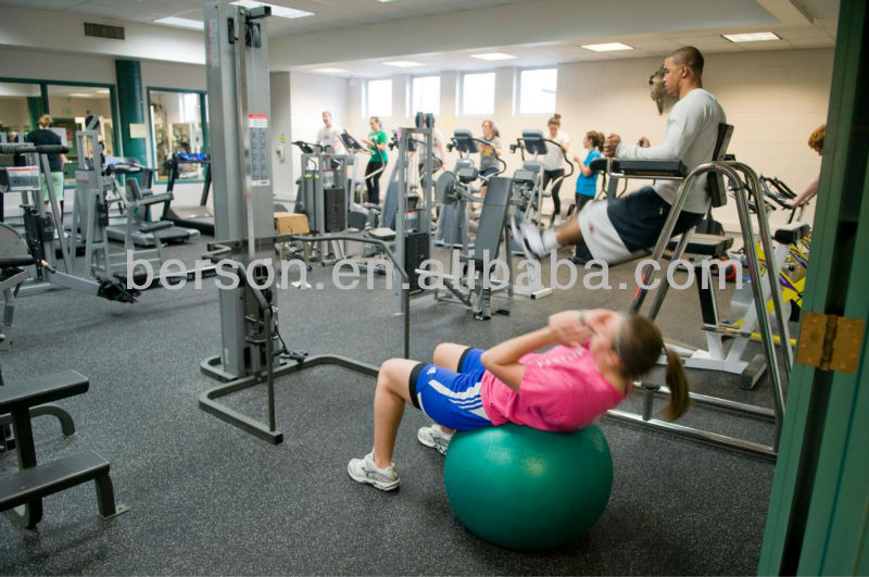 Commercial GYM Flooring Rich color wear well / Fitness Rubber Flooring