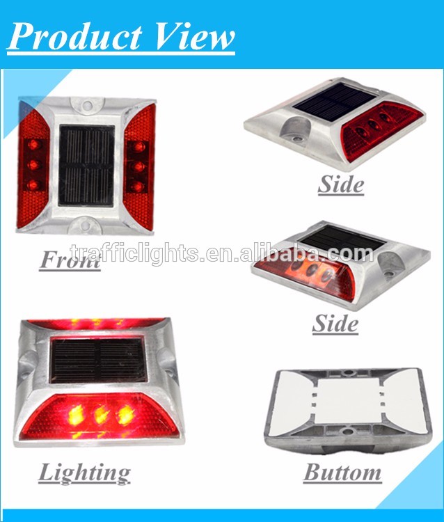 Aluminum alloy shell led solar road stud