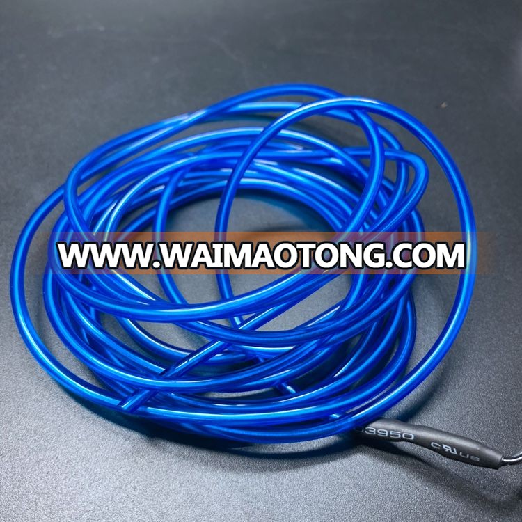 OEM supplier 2.3mm DIY glowing customized USB rechargeable inverter LED neon EL wire