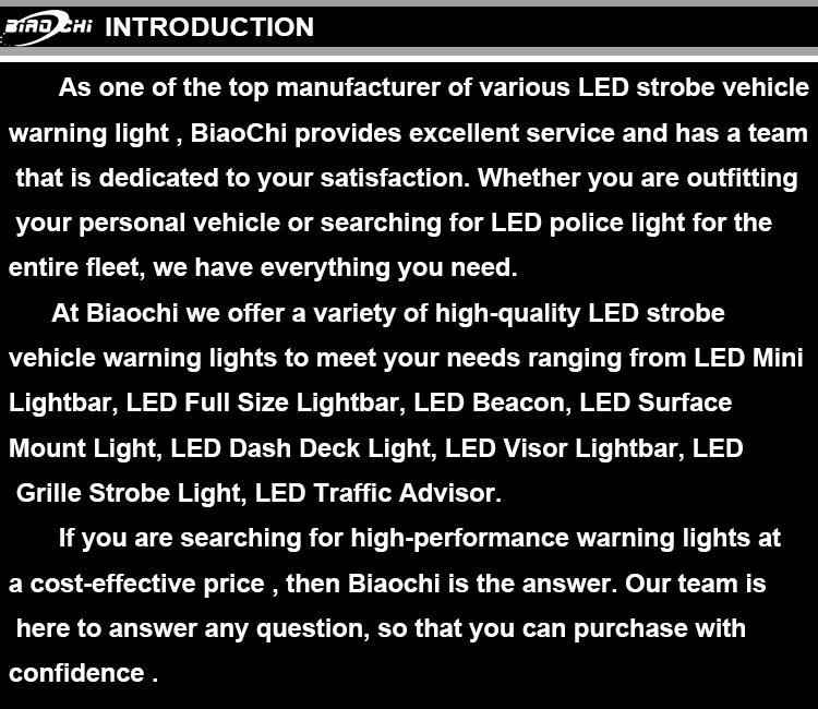 Windshield warning lightbar for KM851