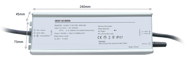 150w power metering smart wireless zigbee high bay industrial led dimmable driver