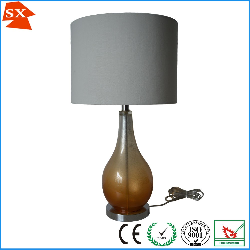 Modern fabric lampshade for wood table lamp