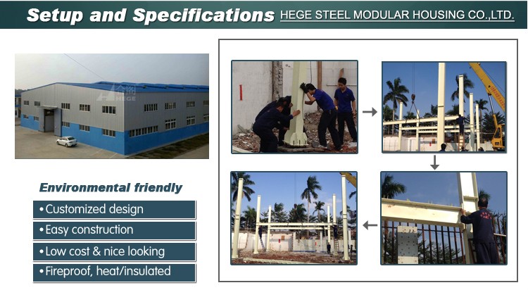 Large span prefabricated light steel structure shed / warehouse / plant