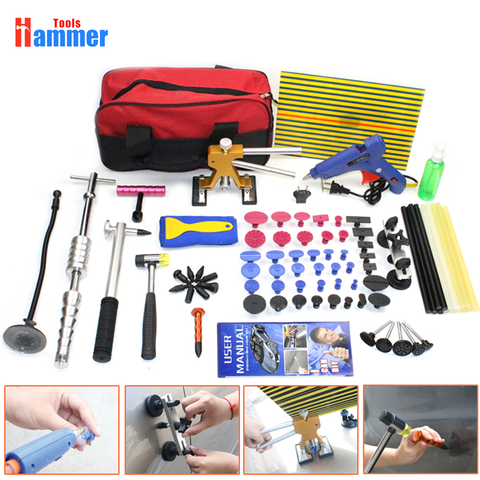 PDR king tool kit glue guns slide hammers reflect board hand tools set for car dent removal