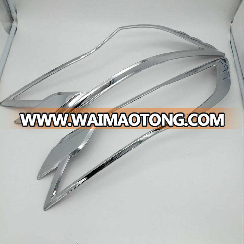 ABS chrome plastic front lamp cover accessories for 2016 Pajero sport / 2016 Montero