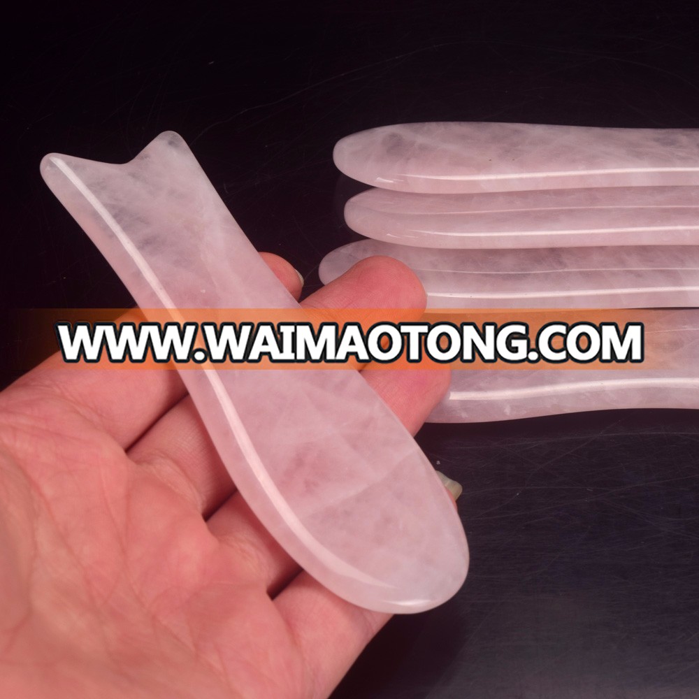 wholesale natural rose quartz Gua Sha Tool for sale